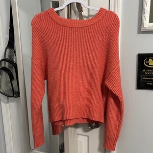 American Eagle Outfitters Vibrant Orange Sweater
